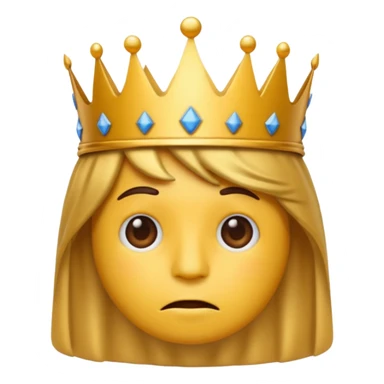 Tired emoji wearing a king’s crown sticker