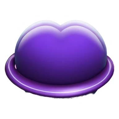 heart shape purple saturn planet sticker
