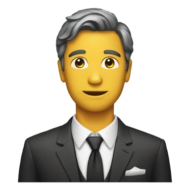 Gentlemen with a suit and tie sticker