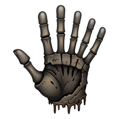 Fingers turning black and rotting sticker