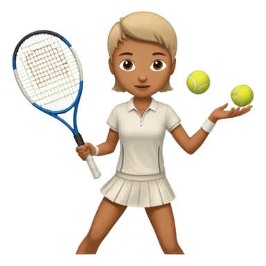 tennis player swinging a racket sticker