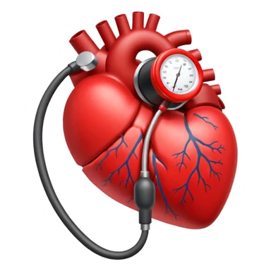 blood pressure cuff squeezing heart sticker