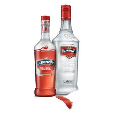 A vodka smirnoff bottle sticker