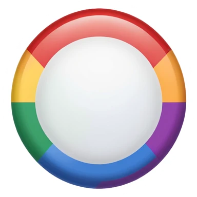 Rede Globo circle white rainbow flag sticker
