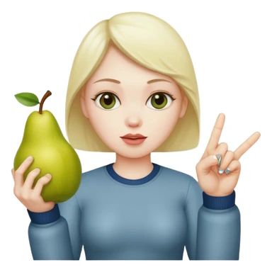 Birne zeigt Mittelfinger  sticker