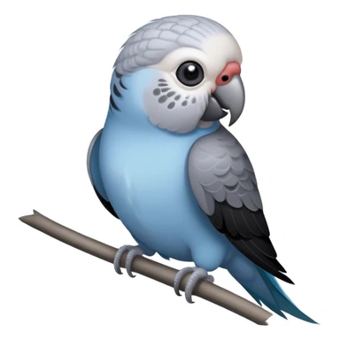Grey and black parakeet sticker