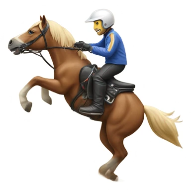 Horse on dirt bike sticker