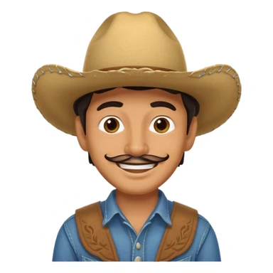 Smiling Mexican man with cow boy hat  sticker