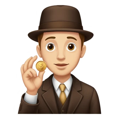 Jewish man pinching a penny sticker