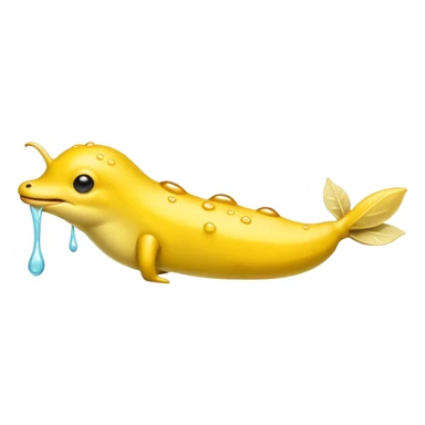 Banana slug that’s sassy with lip filler  sticker