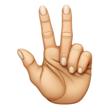 Hand with middle finger and index thinger bent  sticker