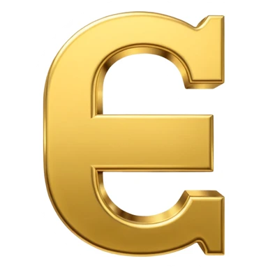 Symbole de currency en or en forme de lettre F précise, seul, 3D, brillant, style emoji simple et lisible sur fond uni. pas une autre lettre

Fcoins sticker