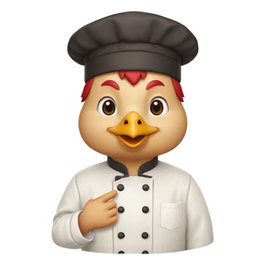 Ahora como una gallina con ropa de chef sticker