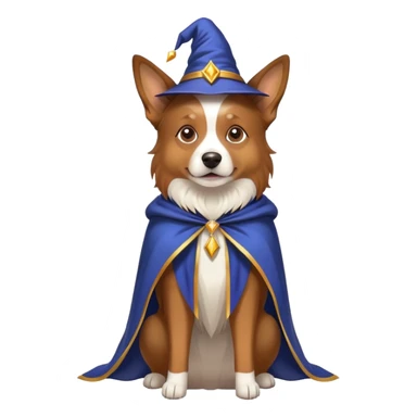 Dog with wizard cape  sticker