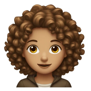 Brown curly hair girl Jewish sticker