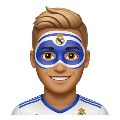 football supporter, paint logo real mdrid in face sticker