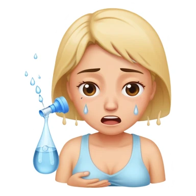 Woman in pain to give birth,her water broke sticker