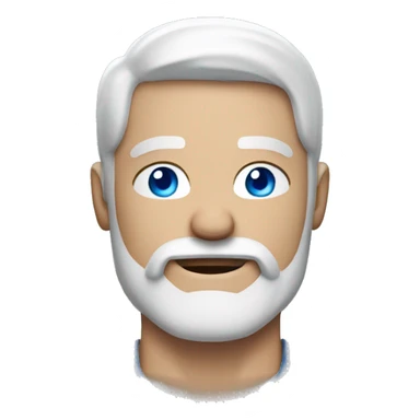 Man with white hair and beard and blue eyes and muscles flexing  sticker