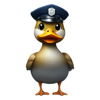 duck with police hat sticker