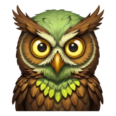 zombie owl portrait, head and shoulders only, ragged feathers, glowing eerie eyes, haunted night creature vibe, 3D cartoon, mobile game icon style, clean background, no text, no watermark
 sticker