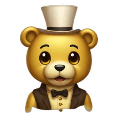 Golden freddy boi un caffee sticker