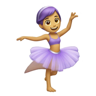 dinosaurio violeta tierno vistiendo un tutu de bailarina y alas de hada sticker