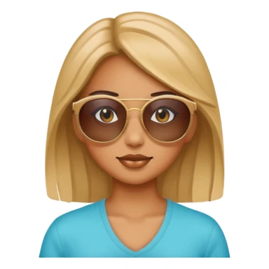 Girl with sun glasses sticker