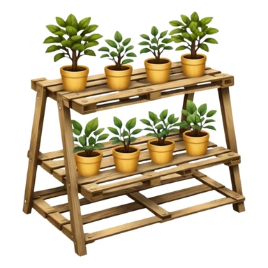 Plant racks made from old oak pallets  sticker