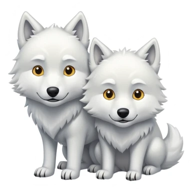 deux animaux russes sous la neige sticker