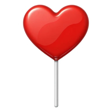Red heart shaped lollipop  sticker