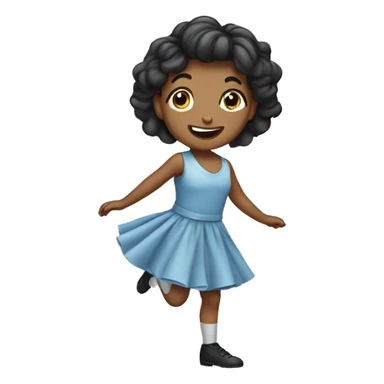 Girl doing curtsy and bow sticker