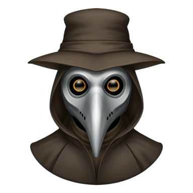 plague doctor mask no hat straight forward sticker