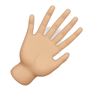 All fingers open except the ring finger sticker