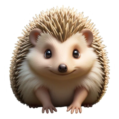 Cinematic Adorably Cute Hedgehog Portrait Emoji, Poised with a round, spiky yet cuddly body and bright, curious eyes peeking from beneath a soft array of quills, Simplified yet irresistibly adorable features, highly detailed, glowing with a warm, gentle forest glow, high shine, lively and endearing, stylized with an air of woodland cuteness, soft glowing outline, capturing the essence of a playful hedgehog that appears ready to scurry out of the screen with delightful charm! sticker