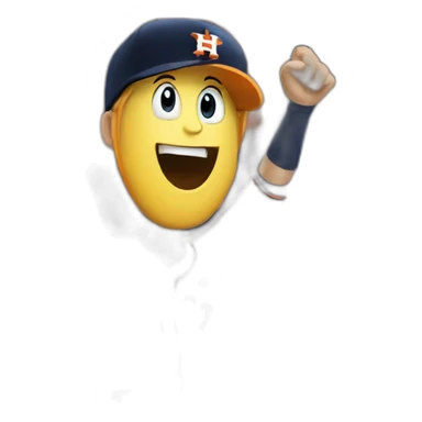 Houston Astros fan cheering sticker