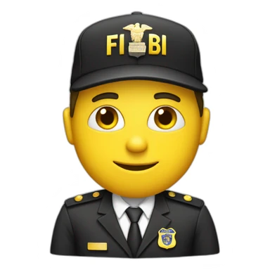 man with yellow "FBI" letters on his cap sticker