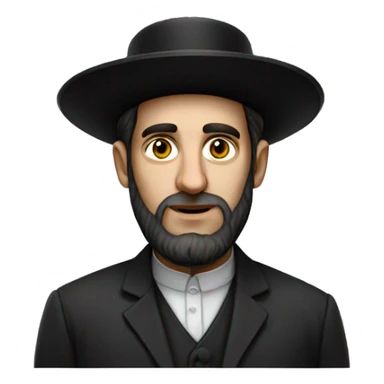 orthodox Jewish man photorealistic serious sticker
