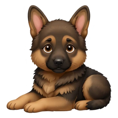 German shepherd puppy, sleepy sticker
