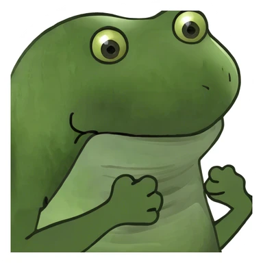 Arms crossed holding neck laughing sticker