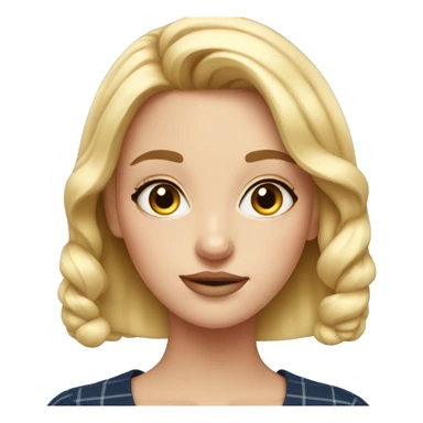 preppy girl with big eyelashes sticker