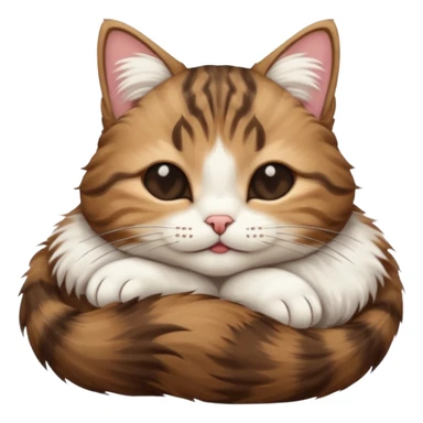 dark brown tabby and white cat upside down with eyes closed sticker