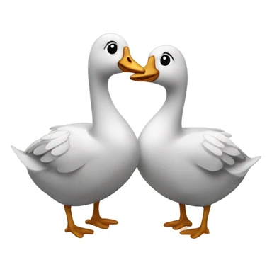 Silly geese in love with hearts and sparkles  sticker