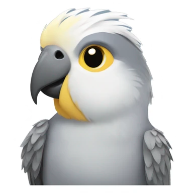 Grey cockatiel bird female sticker
