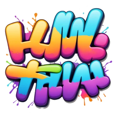 Graffiti the word huh sticker