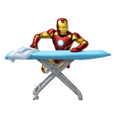 ironman ironing clothes sticker