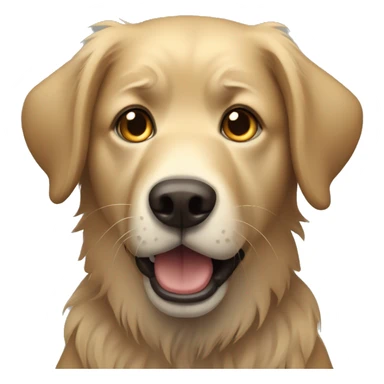 shaggy scared dog similar to labrador sticker
