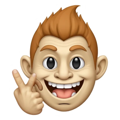 Troll face showing middle finger sticker