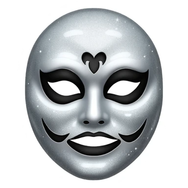 mask Ghost face glitter  sticker