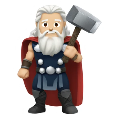Older Thor and hammer sticker