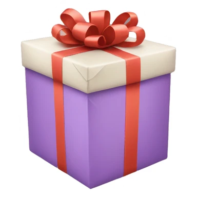 Wrapped gift with ribbon sticker